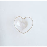 Heart Shape Gold Rim Clear Glass Dinnerware Set