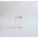 Heart Shape Gold Rim Clear Glass Dinnerware Set