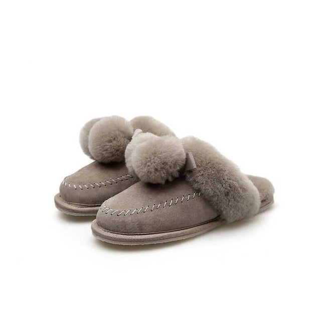 High Quality Natural Sheepskin Fur Slippers Super Soft and Cozy